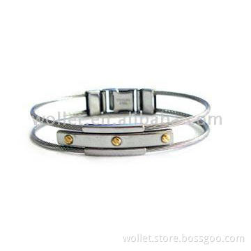 Stainless Steel Bracelet With Plating Screw